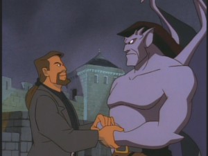 Xanatos and Goliath: the start of a beautiful friendship? Nah.